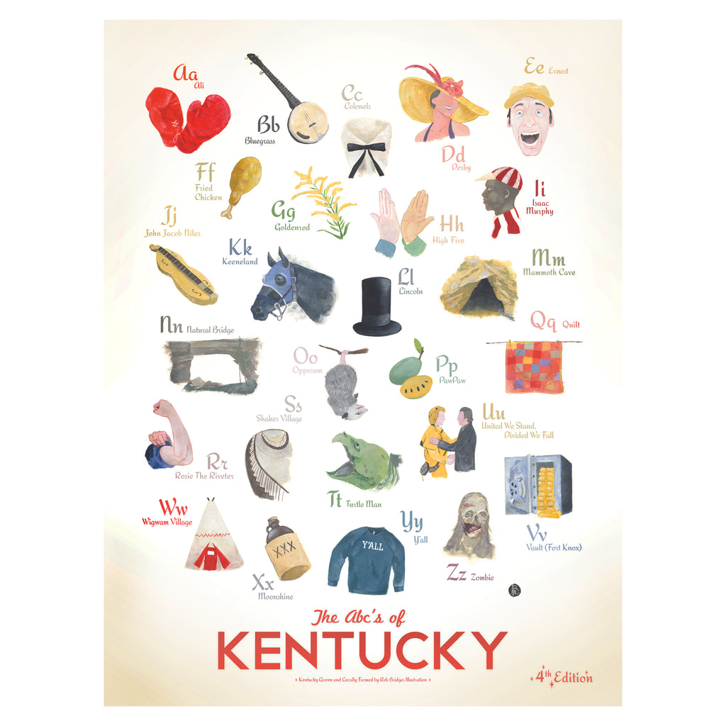 ABC's of Kentucky Print-Prints-KY for KY Store