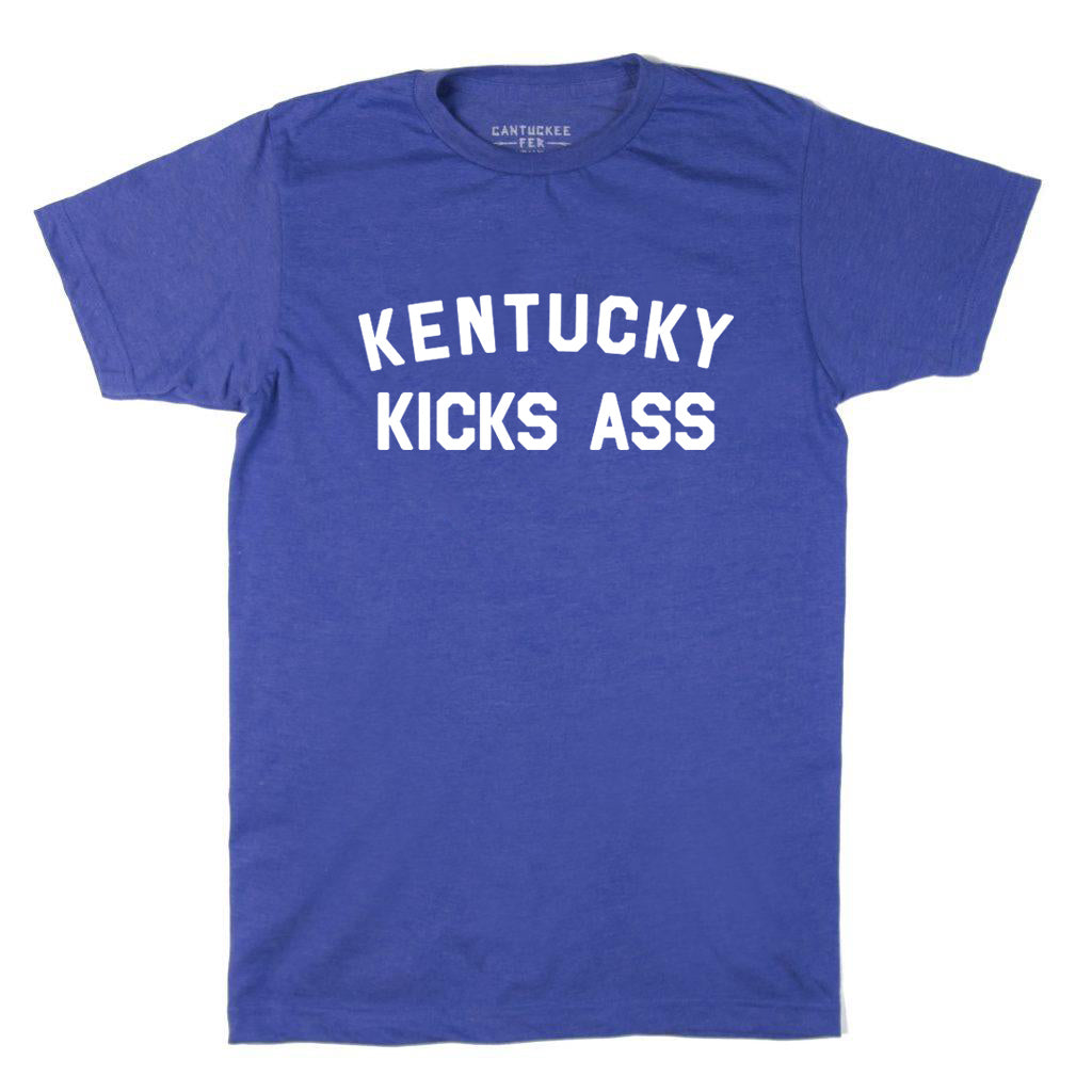 Kentucky Kicks Ass T-Shirt (Royal Blue)-T-Shirt-KY for KY Store