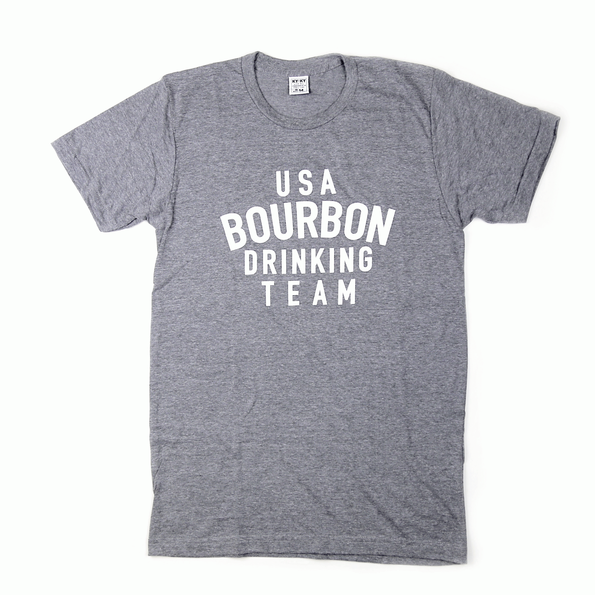 USA Bourbon Drinking Team T-Shirt (Grey)