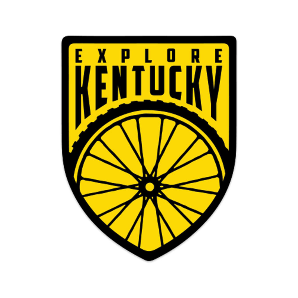 Explore Kentucky's Cycling Sticker (Yellow)-Stickers-KY for KY Store