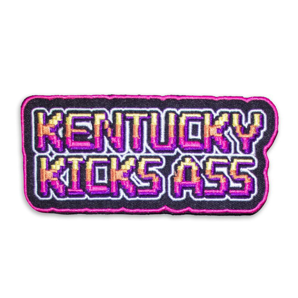 Arcade Kentucky Kicks Ass Patch (Pink)