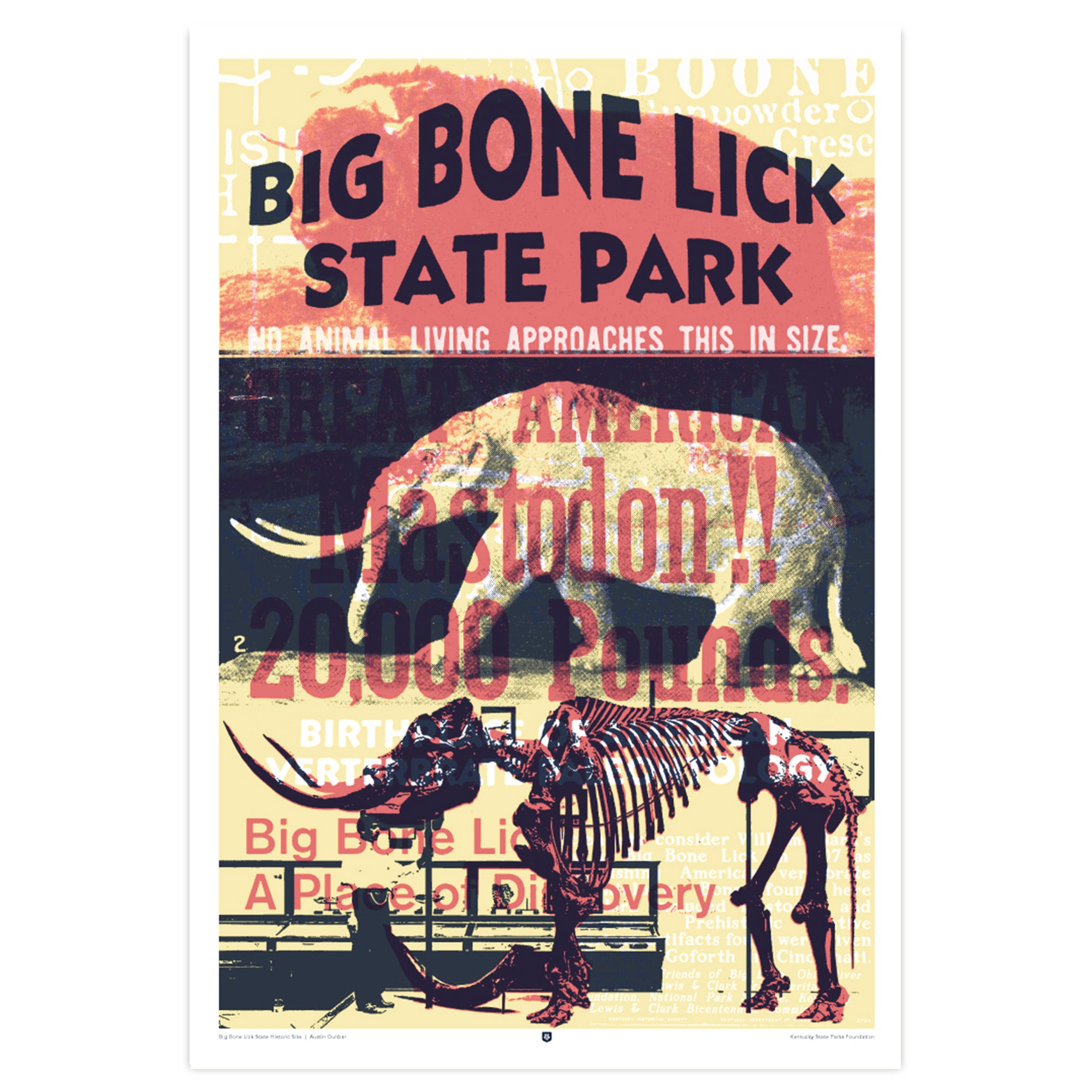 Big Bone Lick State Historic Site Poster by Austin Dunbar-Prints-KY for KY Store