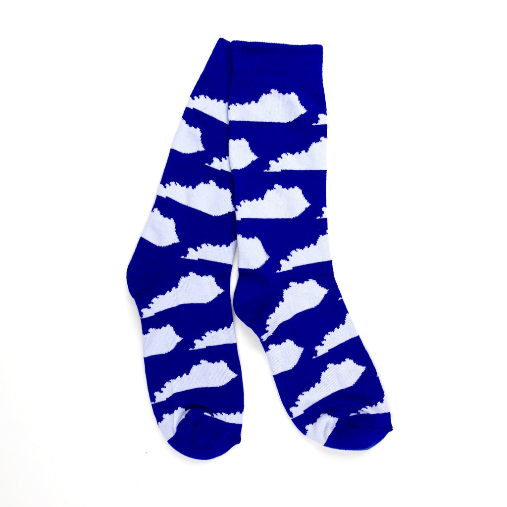 KY Shape Socks (Blue and White)-Socks-KY for KY Store