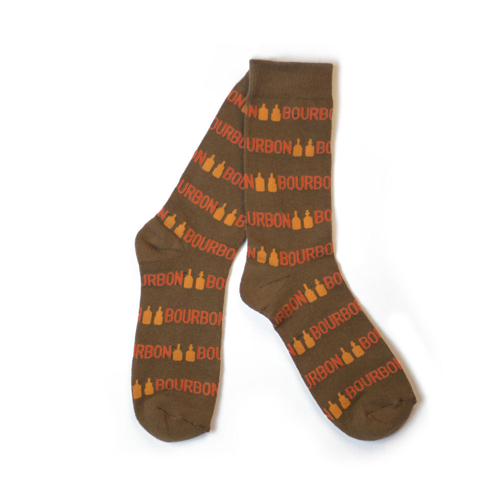 Bourbon Socks (Brown)-Socks-KY for KY Store