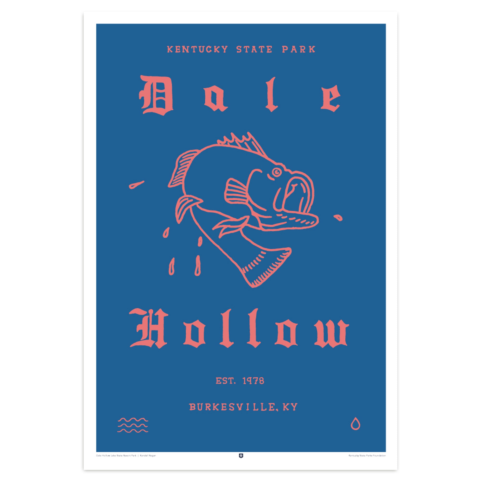 Dale Hollow State Park Poster by Kendall Regan-Prints-KY for KY Store