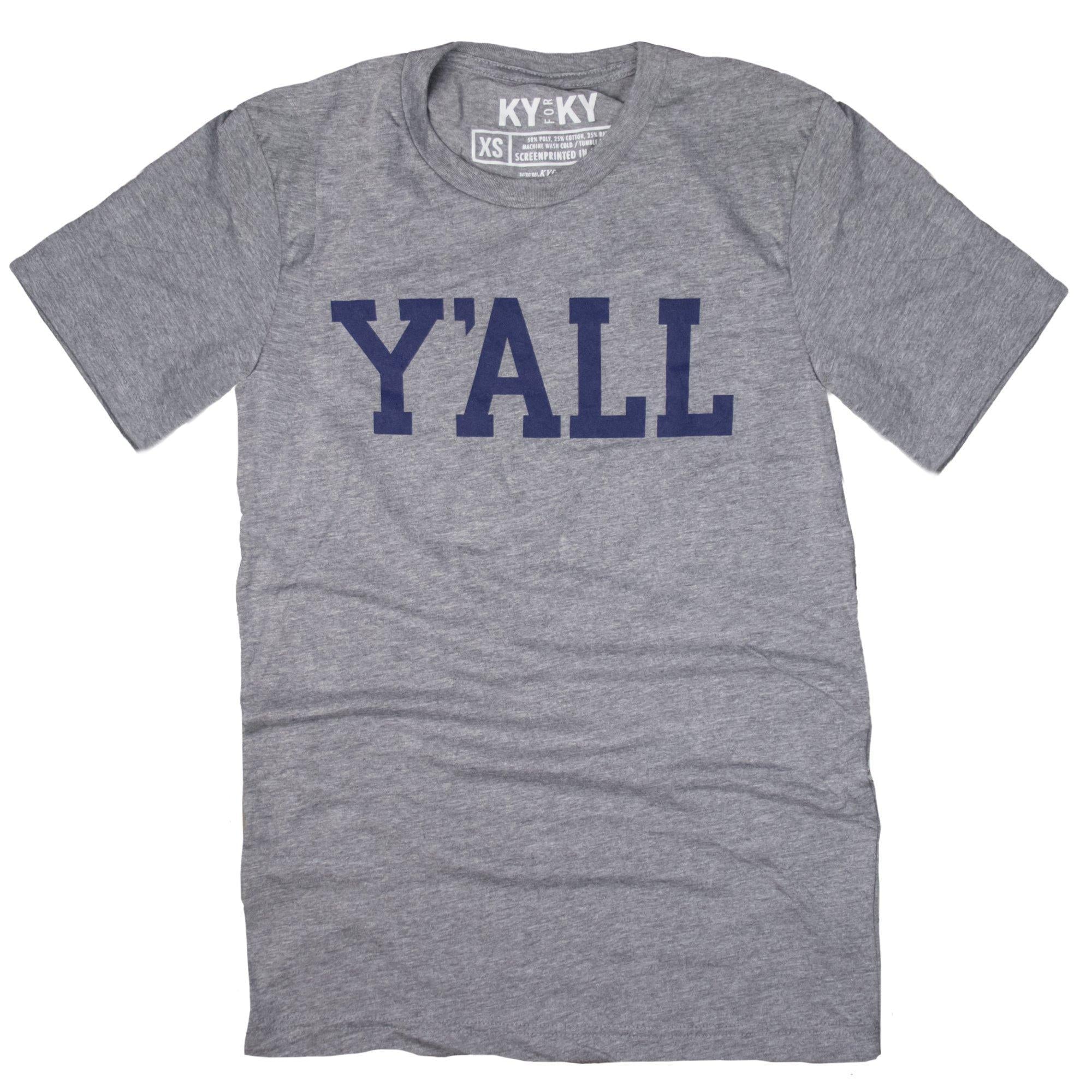 Y'ALL T-Shirt (Grey)-T-Shirt-KY for KY Store