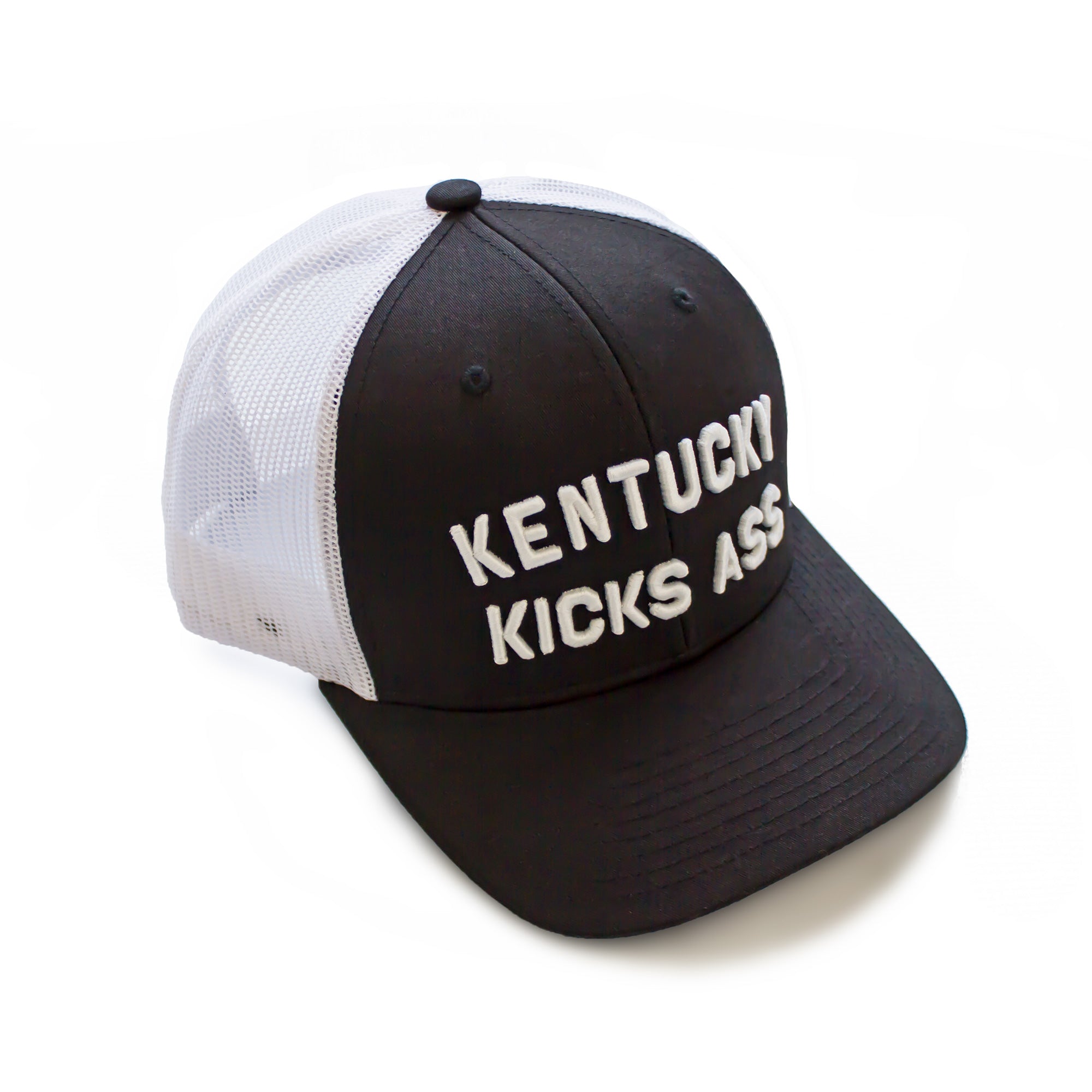 Kentucky Kicks Ass Trucker Hat (Black)-Hat-KY for KY Store