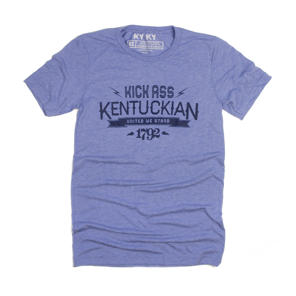 Kick Ass Kentuckian T-Shirt (Blue)-T-Shirt-KY for KY Store