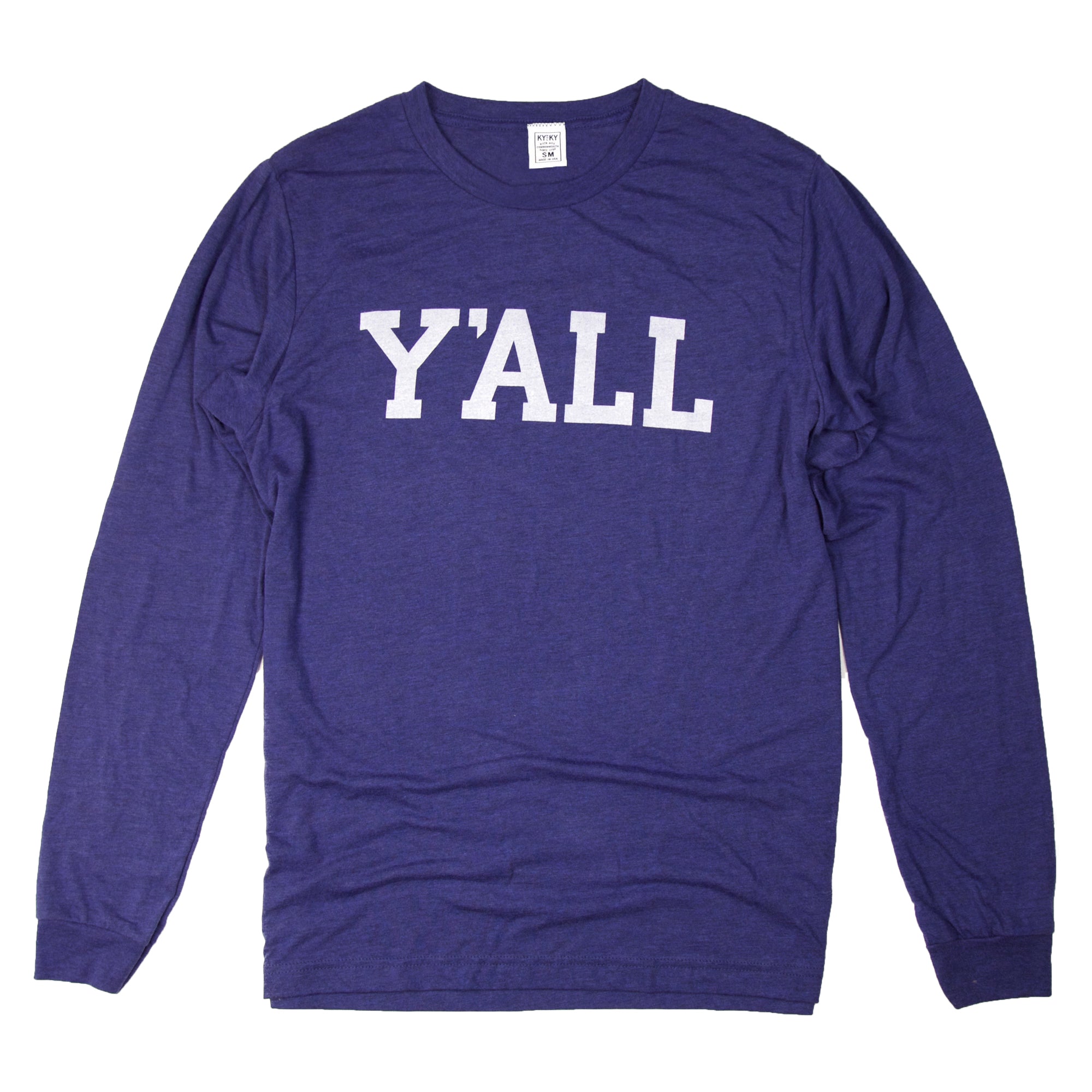 Long Sleeve Y'ALL Shirt (Blue)-Long Sleeve Shirt-KY for KY Store