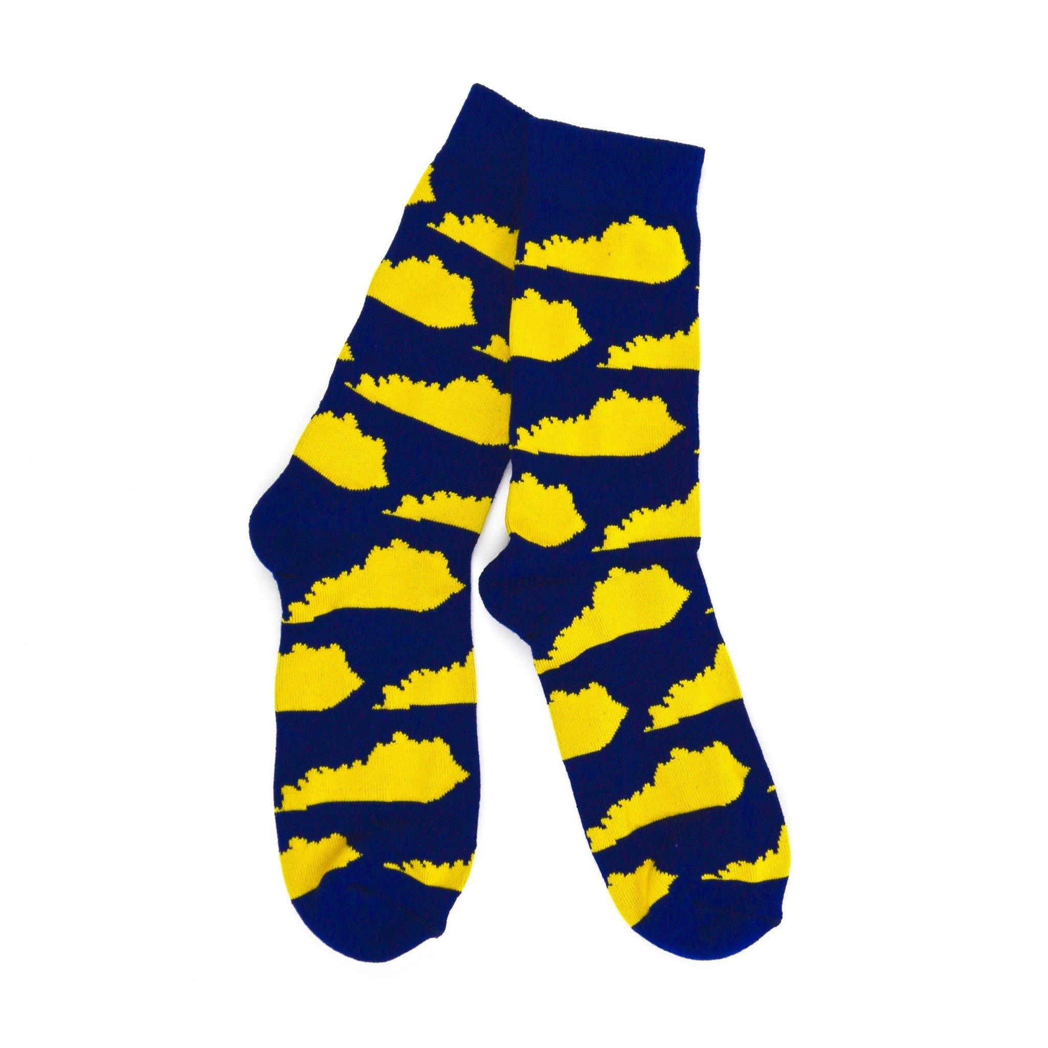 KY Shape Socks (Navy and Yellow)-Socks-KY for KY Store