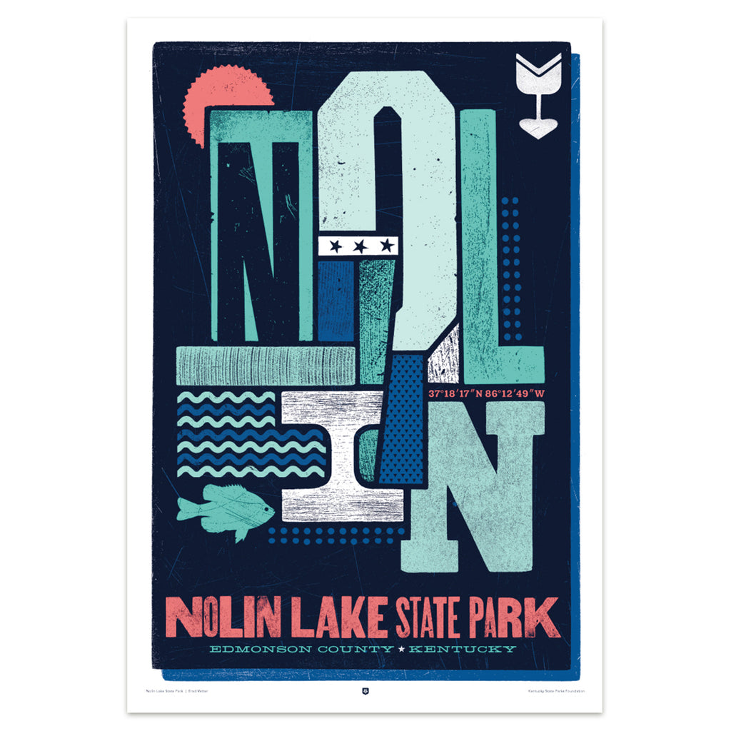 Nolin Lake State Park Poster by Brad Vetter-Prints-KY for KY Store
