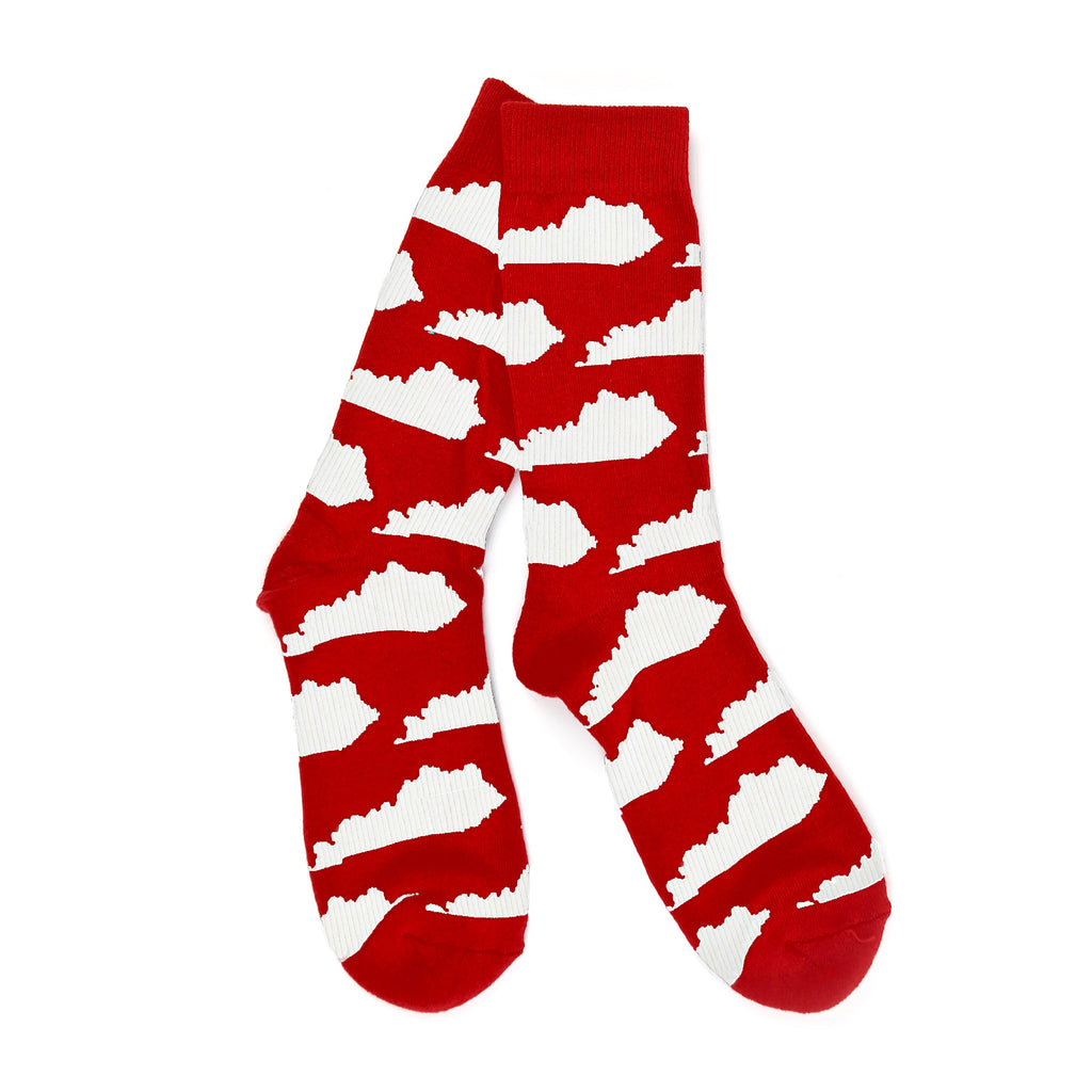 KY Shape Socks (Red and White)-Socks-KY for KY Store