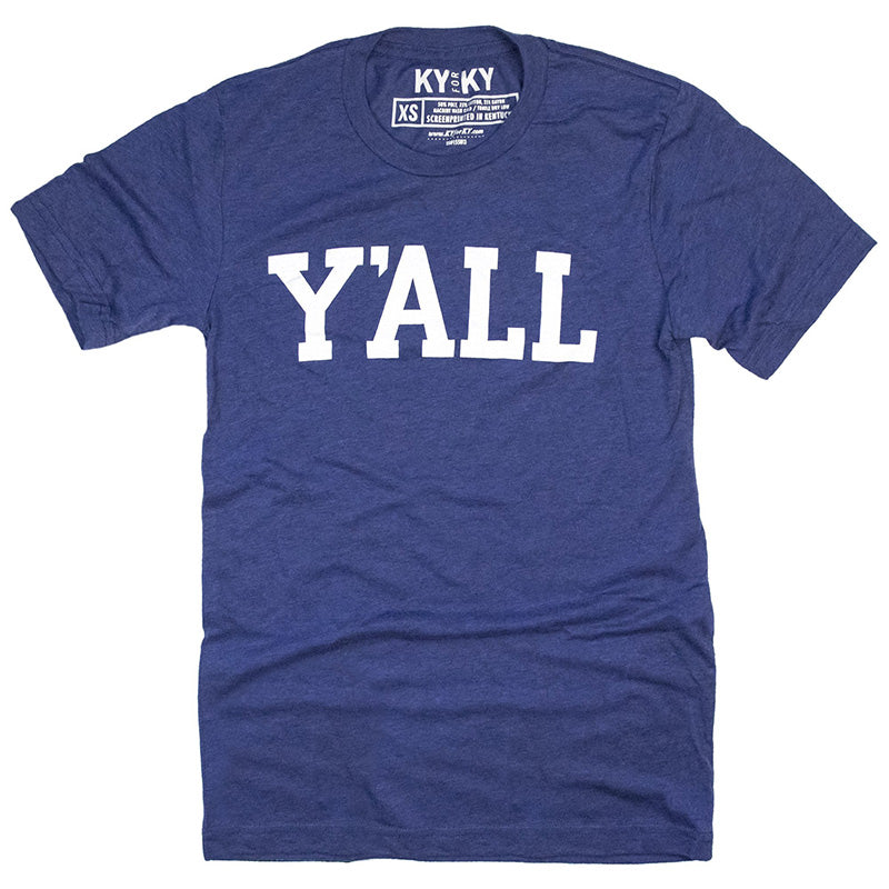 Y'ALL T-Shirt (Blue)-T-Shirt-KY for KY Store